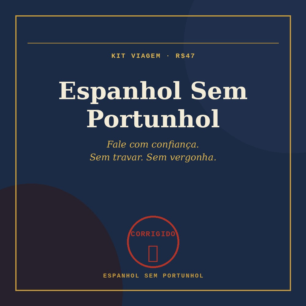 Kit Viagem — Espanhol Sem Portunhol
